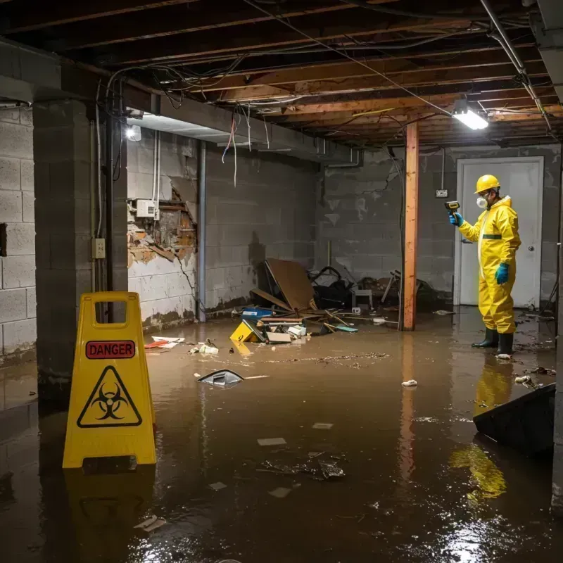 Flooded Basement Electrical Hazard in Mercer County, KY Property