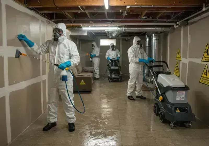 Basement Moisture Removal and Structural Drying process in Mercer County, KY